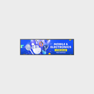 49.5 ইঞ্চি বার টাইপ TFT LCD সাপোর্ট আউটডোর এবং ইনডোর বাণিজ্যিক অ্যাপ্লিকেশন